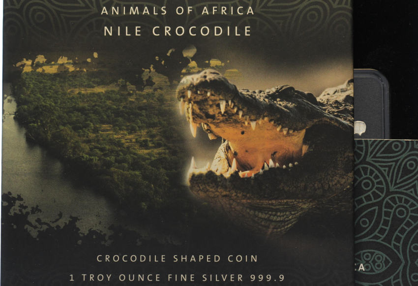 Solomon Islands 2 Dollars 2021 Nile Crocodile - 1 Unze Feinsilber